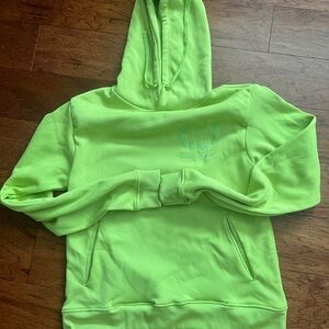 lonely ghost green embroidered logo hoodie